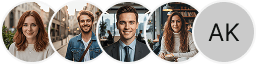 Molteplici avatar di profili di investitori nel blocco di recensioni di trading su Serena Quotenza